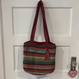 The Sak Originals Multicolor Striped Crochet Shoulder Bag